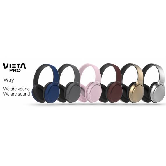 Auriculares de Diadema Inalambricos Vieta Pro WAY Bluetooth Azul Marino