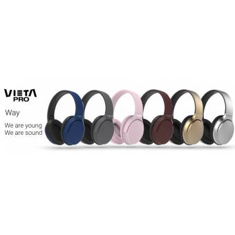 Auriculares de Diadema Inalambricos Vieta Pro WAY Bluetooth Azul Marino