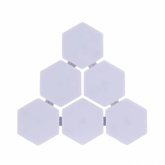 Pack de 6 Focos Luces Led Hexagonales Mando Distancia Colores